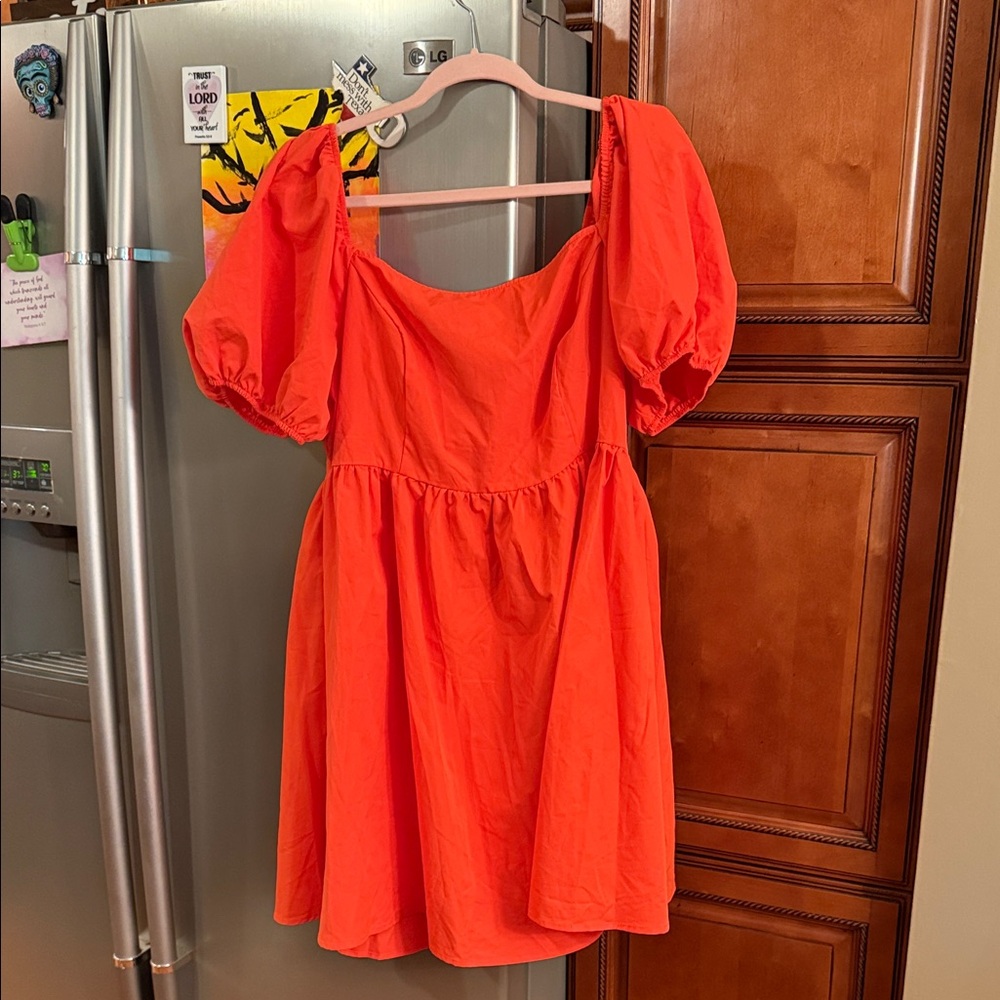 SHEIN Bright Orange Dress